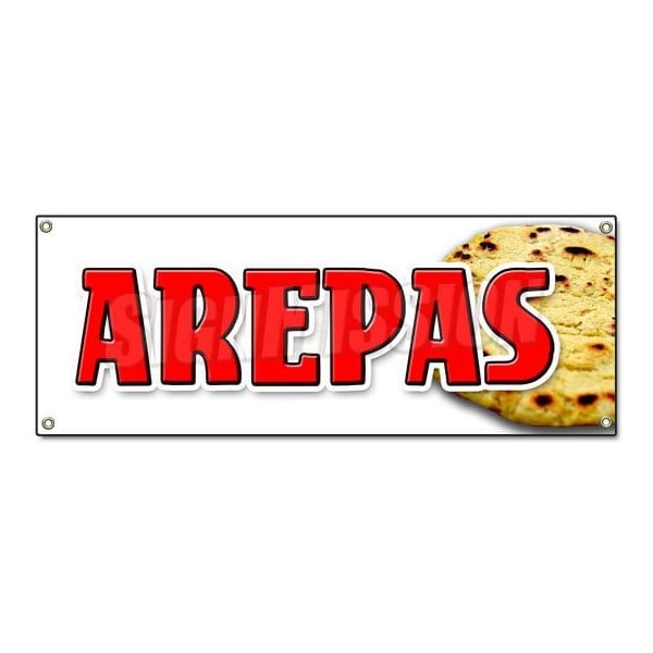 AREPAS BANNER SIGN colombian venezuelan food cheeseseafood latin restaurant